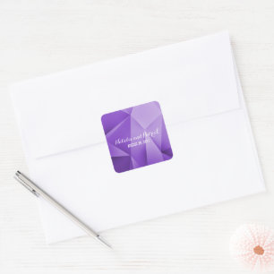 Amethyst Jewel Tones Wedding Stickers