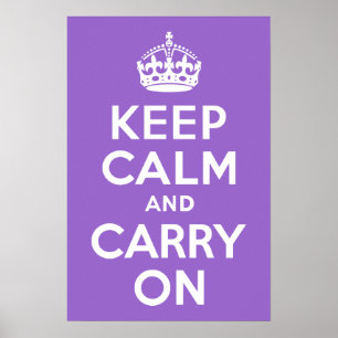 Amethyst kalm houden en doorgaan poster