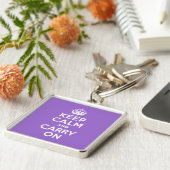 Amethyst kalm houden en doorgaan sleutelhanger (Zijkant)