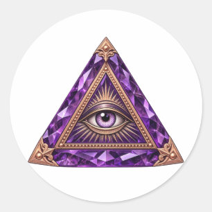 Amethyst Kluis Oog Sticker