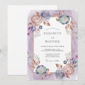 Amethyst Koper Ranunculus Eucalyptus Bruiloft Kaart (Voorkant / Achterkant)