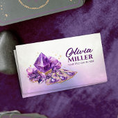 Amethyst Kristallen en Tarot / Oracle kaarten Visitekaartje