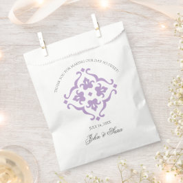 Amethyst Lily Thank You Wedding Favor Bags Bedankzakje