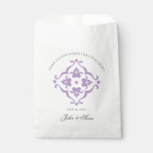 Amethyst Lily Thank You Wedding Favor Bags Bedankzakje (Voorkant)