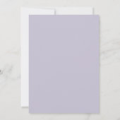 Amethyst Loofwerk Gedempte Eucalyptus Bruiloft Kaart (Achterkant)