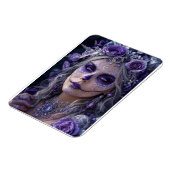 Amethyst Maan Calavera – Paarse Dag van de Doden Magneet (Linkerzijde)