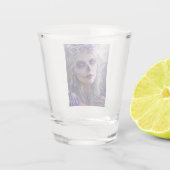 Amethyst Maan Calavera – Paarse Dag van de Doden  Shot Glas (Achterkant)