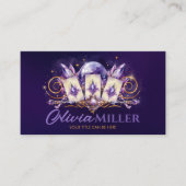 Amethyst Magic - Oracle Kaarten, Ball en kristalle Visitekaartje (Voorkant)