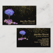 *~* Amethyst Magical Jewels Tree Gold Glitter  Visitekaartje (Voorkant / Achterkant)