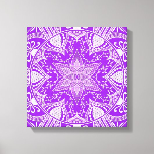 Amethyst Mandala Canvas Afdruk (Voorkant)