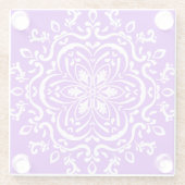 Amethyst Mandala Glazen Onderzetter (Achterkant)