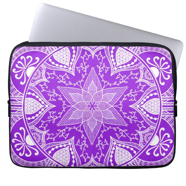 Amethyst Mandala Laptop Sleeve (Voorkant)