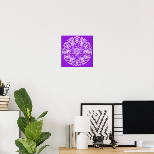 Amethyst Mandala Poster (Thuiskantoor)