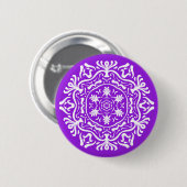 Amethyst Mandala Ronde Button 5,7 Cm (Voorkant /achterkant)