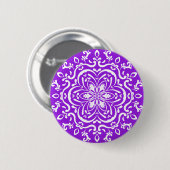 Amethyst Mandala Ronde Button 5,7 Cm (Voorkant /achterkant)