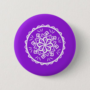 Amethyst Mandala Ronde Button 5,7 Cm