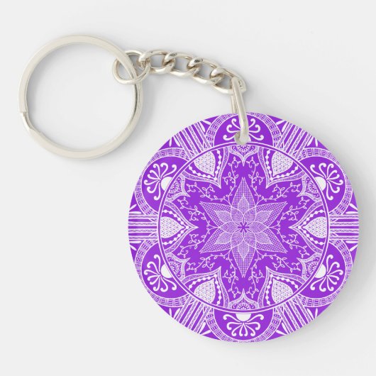 Amethyst Mandala Sleutelhanger (Voorkant)