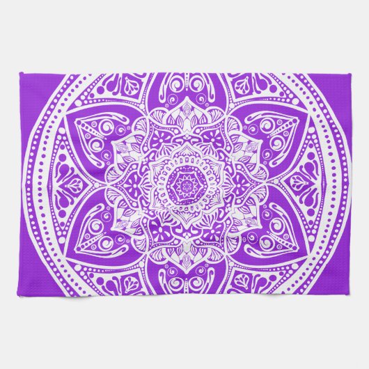 Amethyst Mandala Theedoek (Horizontaal)