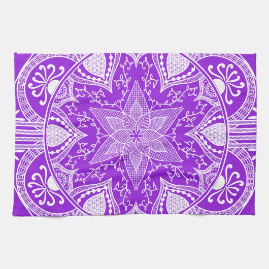 Amethyst Mandala Theedoek (Horizontaal)