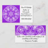 Amethyst Mandala Visitekaartje (Voorkant / Achterkant)