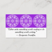 Amethyst Mandala Visitekaartje (Achterkant)
