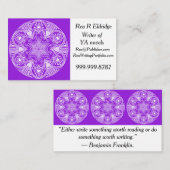 Amethyst Mandala Visitekaartje (Voorkant / Achterkant)