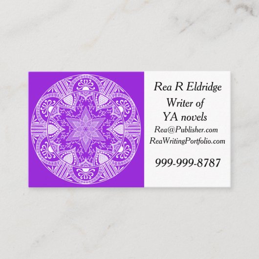 Amethyst Mandala Visitekaartje (Voorkant)