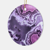 Amethyst Marble 2 Keramisch Ornament (Links)