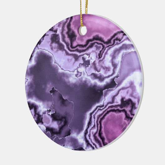 Amethyst Marble 2 Keramisch Ornament (Links)