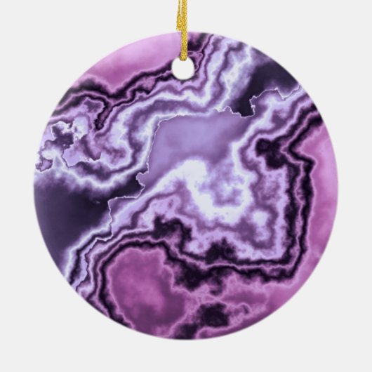 Amethyst Marble 2 Keramisch Ornament (Achterkant)
