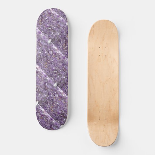 Amethyst met Gold Flecked Pattern Skateboard (Voorkant)