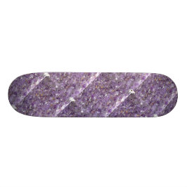Amethyst met Gold Flecked Pattern Skateboard