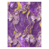 Amethyst met gouden gemarmerde textuur tafelkleed (Voorkant)