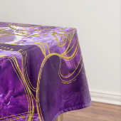 Amethyst met gouden gemarmerde textuur tafelkleed (Voorbeeld)