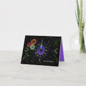 Amethyst Midnight Klok Bedankkaart (Voorkant)