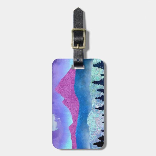 Amethyst Mist Mountains Bagagelabel (Voorkant verticaal)