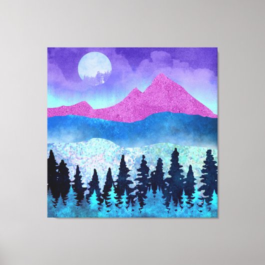 Amethyst Mist Mountains Canvas Afdruk (Voorkant)