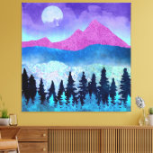 Amethyst Mist Mountains Canvas Afdruk (Insitu (Woonkamer))