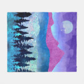 Amethyst Mist Mountains Fleece Deken (Voorkant (Horizontaal))