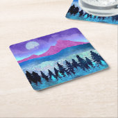 Amethyst Mist Mountains Kartonnen Onderzetters (Schuin)