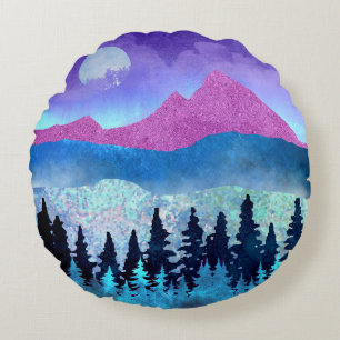 Amethyst Mist Mountains Rond Kussen