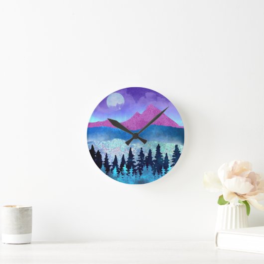 Amethyst Mist Mountains Ronde Klok (Huis)