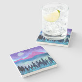 Amethyst Mist Mountains Stenen Onderzetter (Zijkant)
