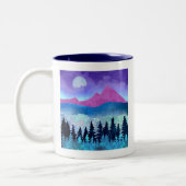 Amethyst Mist Mountains Tweekleurige Koffiemok (Links)