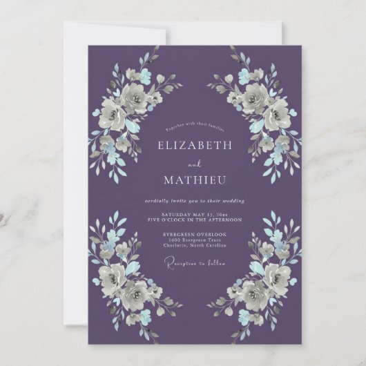 Amethyst Moody Winterhuwelijk Kaart (Voorkant)