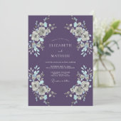 Amethyst Moody Winterhuwelijk Kaart (Staand voorkant)