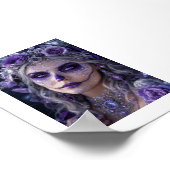 Amethyst Moon Calavera – Purple Day of the Dead Poster (Hoek)