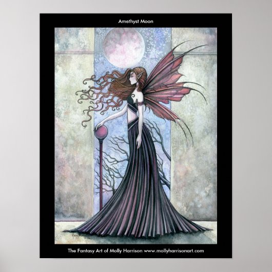 Amethyst Moon Fairy Poster van Molly Harrison (Voorkant)