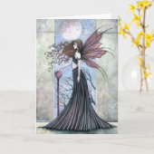 Amethyst Moon Fairy Wenskaart Kaart (Gele Bloem)