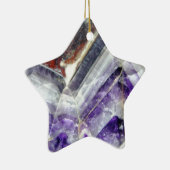 Amethyst Mountain Quartz Keramisch Ornament (Rechts)
